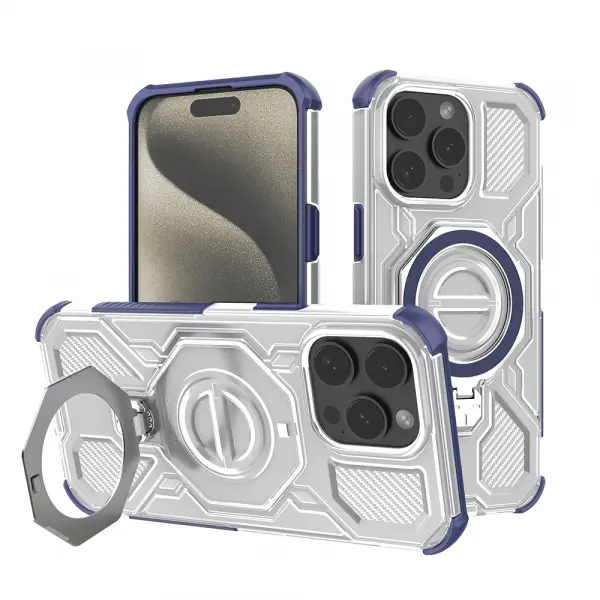 Husa pentru Apple iPhone 15 Pro, Techsuit, Carbon Shield Pro, Albastra