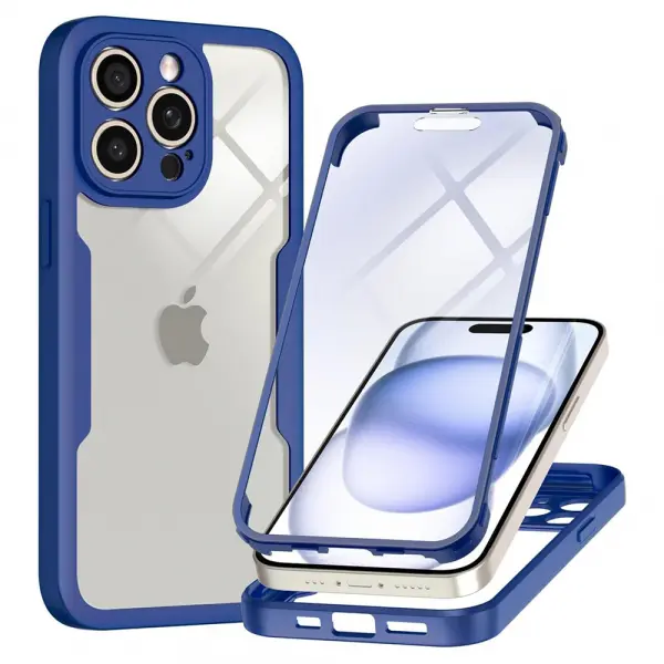 Husa pentru Apple iPhone 15 Pro, Techsuit, ColorVerse 360, Albastra