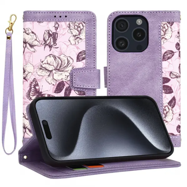 Husa pentru Apple iPhone 15 Pro, Techsuit, FlipCraft, Mov