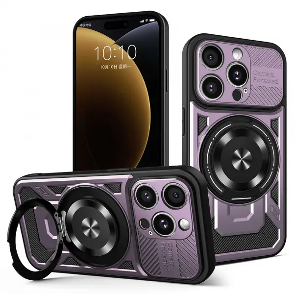 Husa pentru Apple iPhone 15 Pro, Techsuit, RuggedCam, Mov