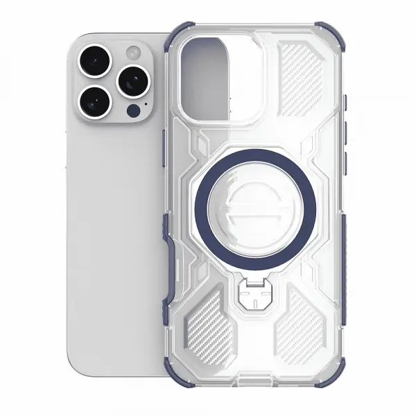 Husa pentru Apple iPhone 15, Techsuit, Carbon Shield Pro, Albastra