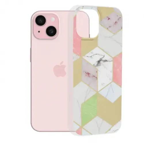 Husa pentru Apple iPhone 15, Techsuit, Marble, Mov
