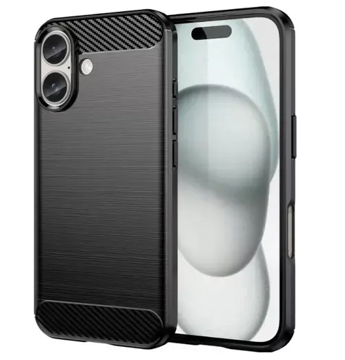 Husa pentru Apple iPhone 16, OEM, Carbon, Neagra