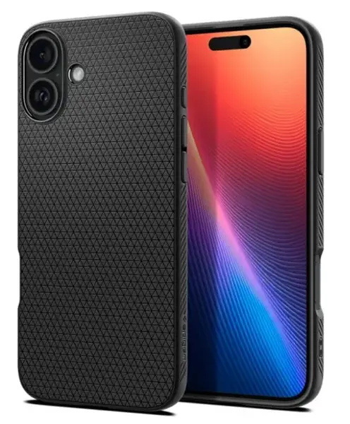 Husa pentru Apple iPhone 16 Plus, Spigen, Liquid Air Matte, Neagra