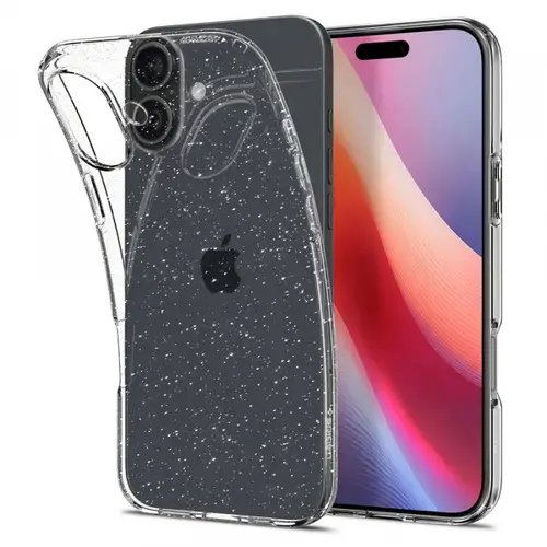Husa pentru Apple iPhone 16 Plus, Spigen, Liquid Crystal Glitter, Transparenta