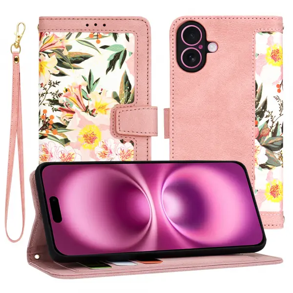 Husa pentru Apple iPhone 16 Plus, Techsuit, FlipCraft, Roz