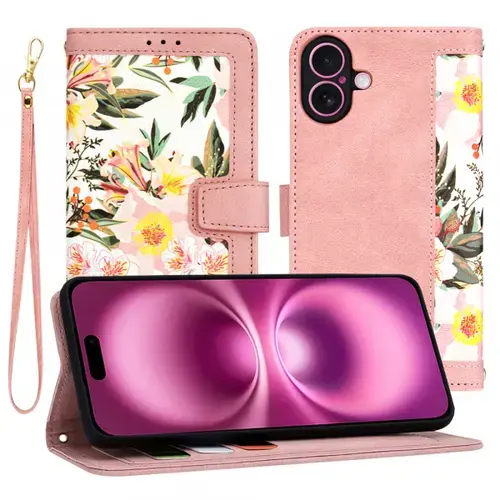 Husa pentru Apple iPhone 16 Plus, Techsuit, FlipCraft, Roz