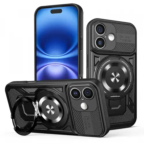 Husa pentru Apple iPhone 16 Plus, Techsuit RuggedCam (Negru)