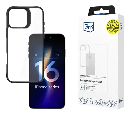 Husa pentru Apple iPhone 16 Pro, 3MK, Satin Armor Case+, Transparenta