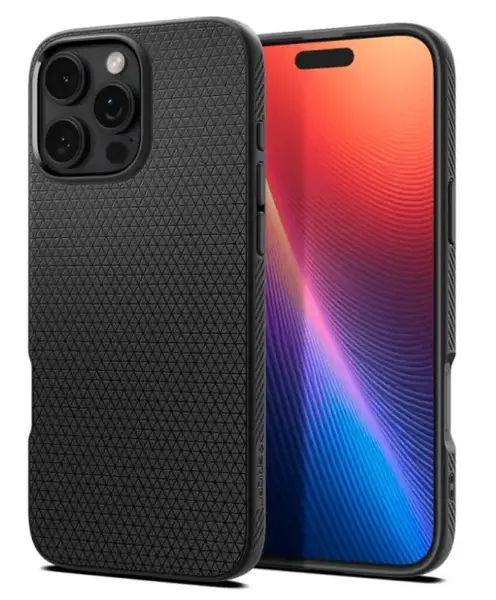 Husa pentru Apple iPhone 16 Pro Max, Spigen, Liquid Air Matte, Neagra