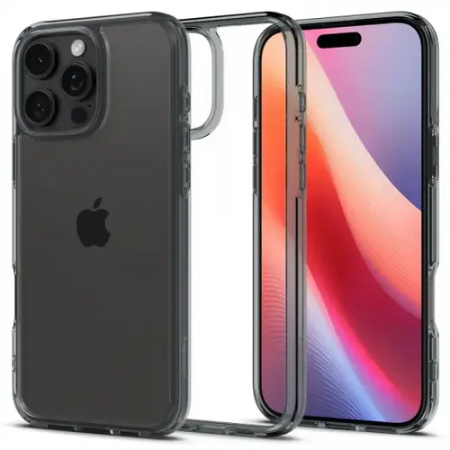 Husa pentru Apple iPhone 16 Pro Max, Spigen, Ultra Hybrid, Neagra Transparenta