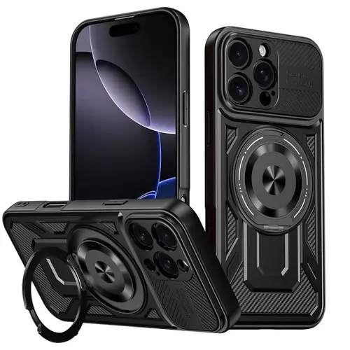 Husa pentru Apple iPhone 16 Pro Max Techsuit RuggedCam (Negru)