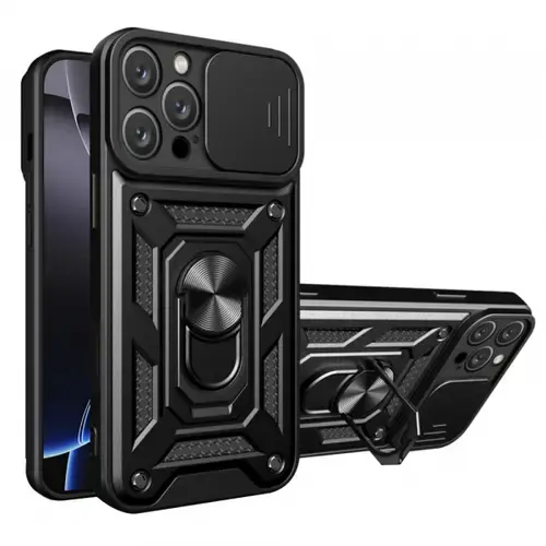 Husa pentru Apple iPhone 16 Pro, Techsuit, CamShield, Neagra