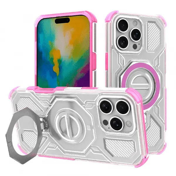 Husa pentru Apple iPhone 16 Pro, Techsuit, Carbon Shield Pro, Roz