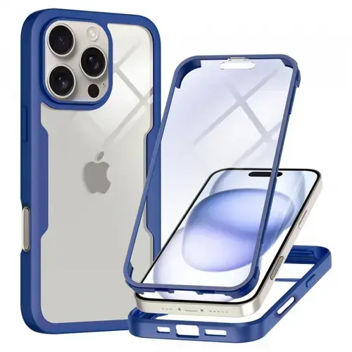 Husa pentru Apple iPhone 16 Pro, Techsuit, ColorVerse 360, Albastra