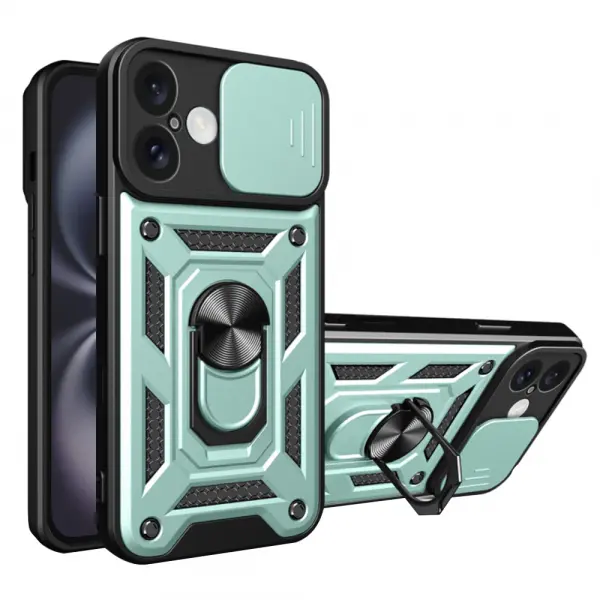 Husa pentru Apple iPhone 16, Techsuit, CamShield, Verde