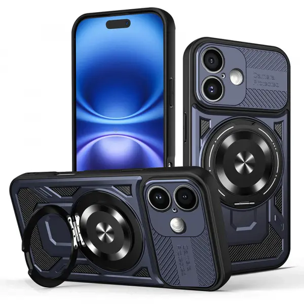 Husa pentru Apple iPhone 16, Techsuit, RuggedCam, Albastra