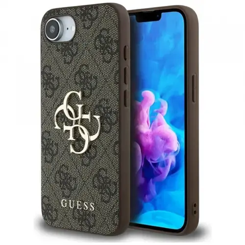 Husa pentru Apple iPhone 16e, Guess, 4G Big Logo, Maro