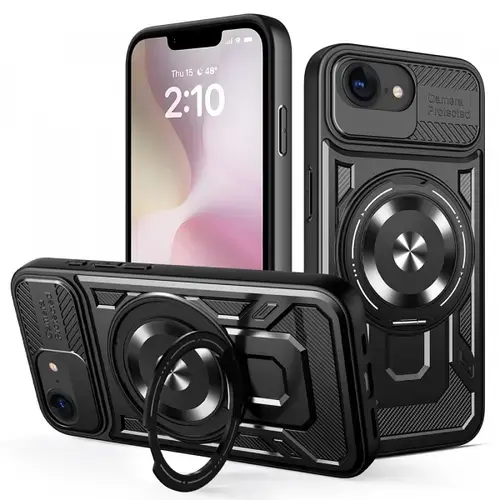 Husa pentru Apple iPhone 16e, Techsuit RuggedCam (Negru)