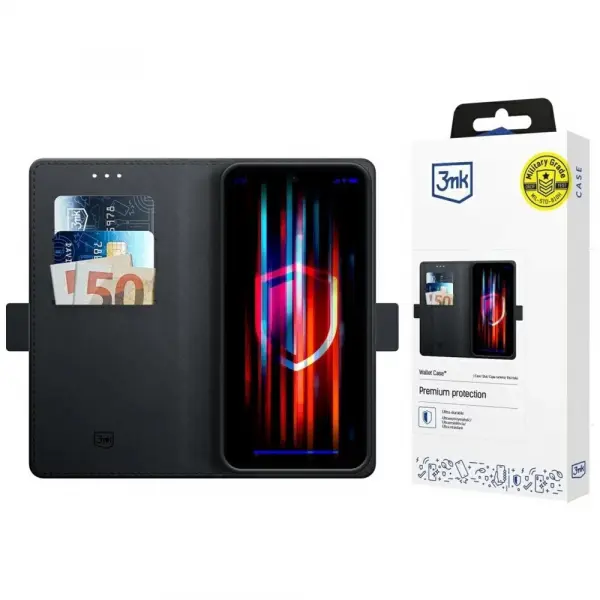 Husa pentru Apple iPhone 17, 3MK, Wallet, Neagra