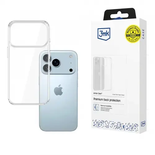 Husa pentru Apple iPhone 17 Pro, 3MK, Armor, Transparenta