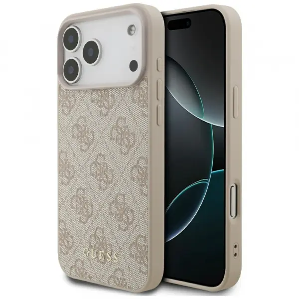 Husa pentru Apple iPhone 17 Pro Max, Guess, 4G Classic, Roz