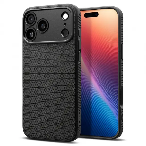 Husa pentru Apple iPhone 17 Pro Max, Spigen, Liquid Air, Neagra Mata ACS10265