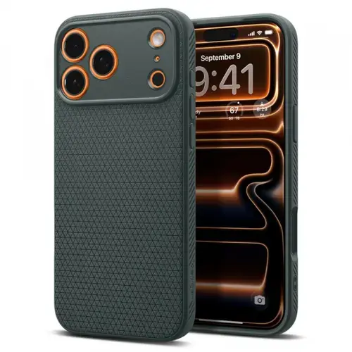 Husa pentru Apple iPhone 17 Pro Max, Spigen, Liquid Air, Verde