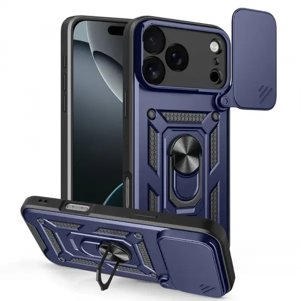 Husa pentru Apple iPhone 17 Pro Max, Techsuit, CamShield, Albastra