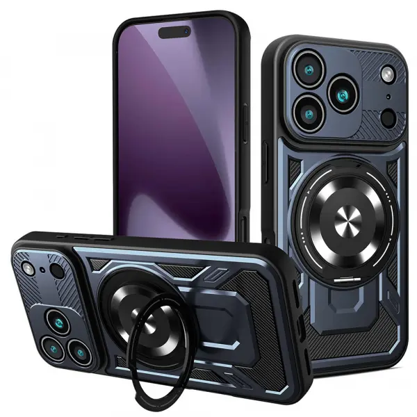 Husa pentru Apple iPhone 17 Pro, Techsuit, RuggedCam, Albastra