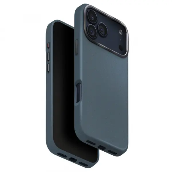 Husa pentru Apple iPhone 17 Pro, UNIQ, Lyden Leatherette, Albastra