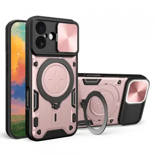 Husa pentru Apple iPhone 17, Techsuit, CamGuard Pro, Roz Aurie