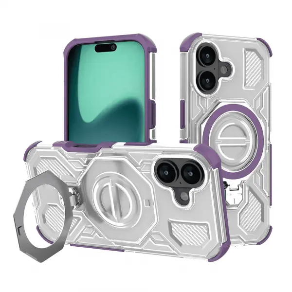 Husa pentru Apple iPhone 17, Techsuit, Carbon Shield Pro, Mov