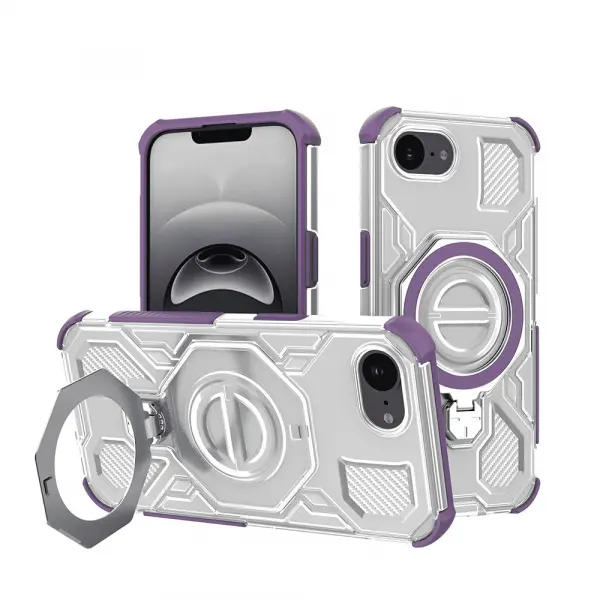 Husa pentru Apple iPhone 17e / 16e, Techsuit, Carbon Shield Pro, Mov