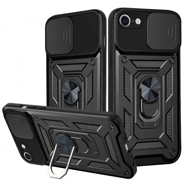 Husa pentru Apple iPhone 6 / 6s, Techsuit, CamShield, Neagra