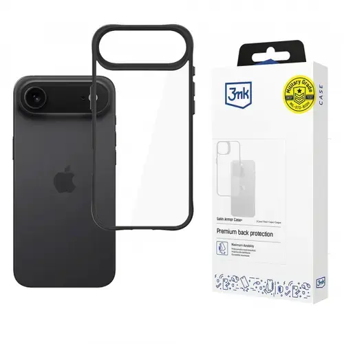 Husa pentru Apple iPhone Air, 3MK, Satin Armor Case+, Neagra