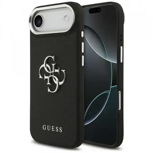 Husa pentru Apple iPhone Air, Guess, 4G Grained Big and Classic Logo, Neagra