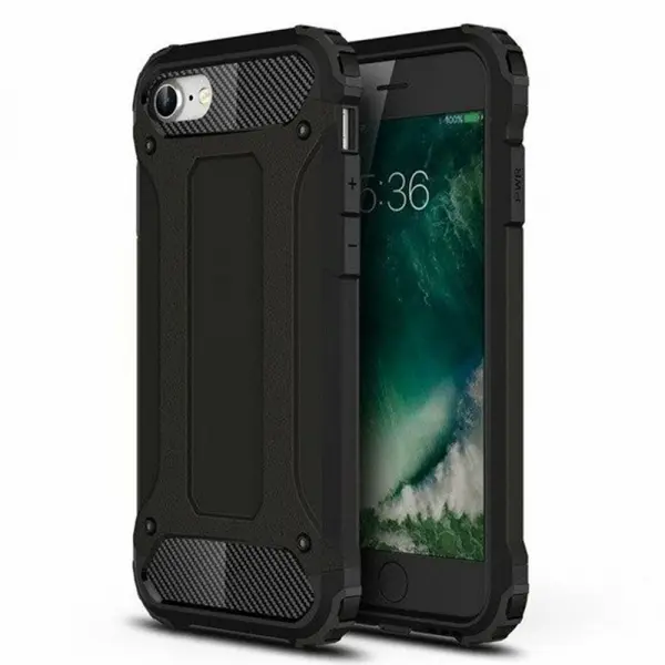 Husa pentru Apple iPhone SE (2022) / SE (2020) / 8 / 7, Techsuit, Hybrid Armor, Neagra