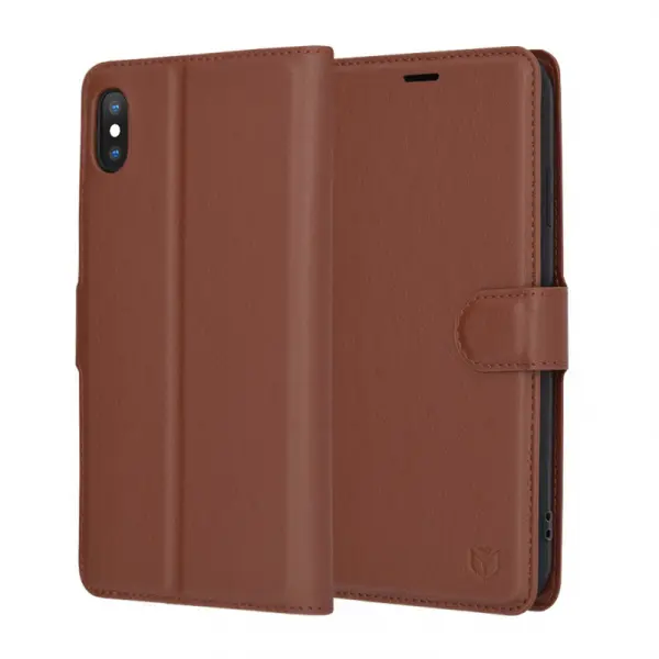 Husa pentru Apple iPhone XS Max, Techsuit, Leather Folio, Maro