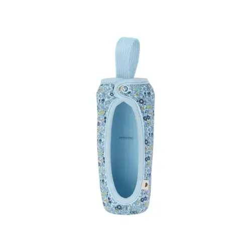 Husa pentru biberon din sticla 225 ml BIBS x LIBERTY -Chamomile Lawn Baby Blue