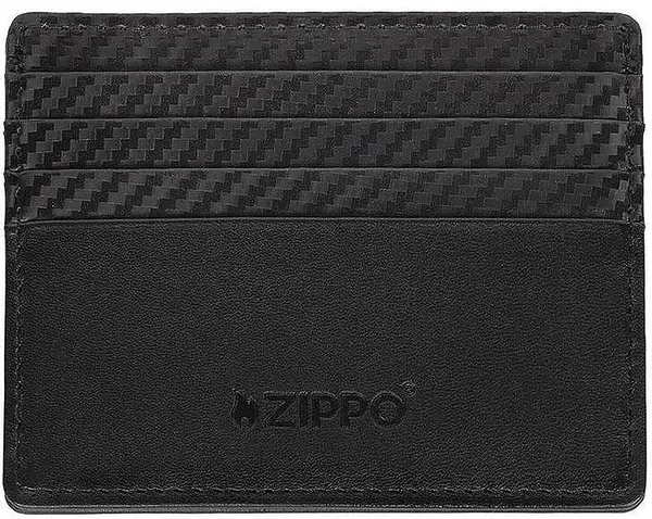 Husă pentru carduri Zippo Carbon - Vertical