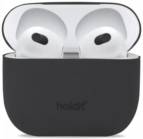 Husă pentru căști Holdit - Silicone, AirPods 3, negru