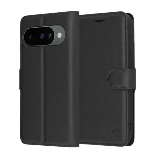 Husa pentru Google Pixel 10 Pro / 10, Techsuit, Leather Folio (Negru)