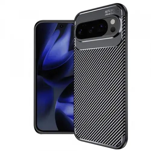 Husa pentru Google Pixel 10 Pro XL, Techsuit, CarbonFiber (Negru)