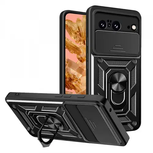 Husa pentru Google Pixel 8, Techsuit, CamShield, Neagra