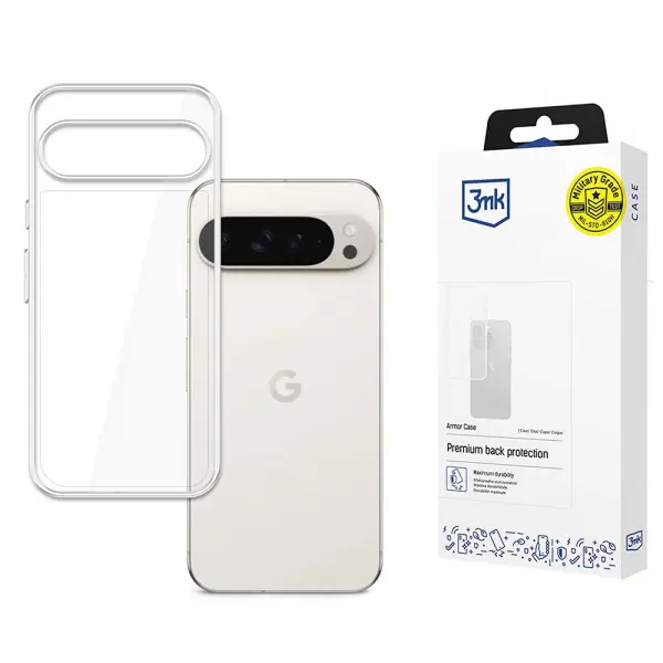 Husa pentru Google Pixel 9 Pro XL, 3MK, Armor, Transparenta