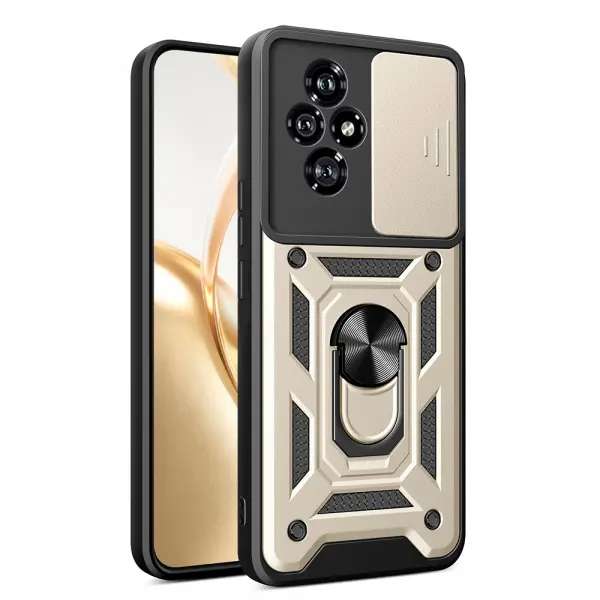 Husa pentru Honor 200, Techsuit, CamShield, Aurie