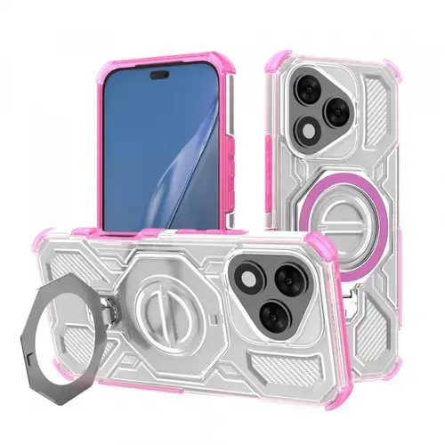 Husa pentru Honor 400 Lite, Techsuit, Carbon Shield Pro (Roz/Transparent)