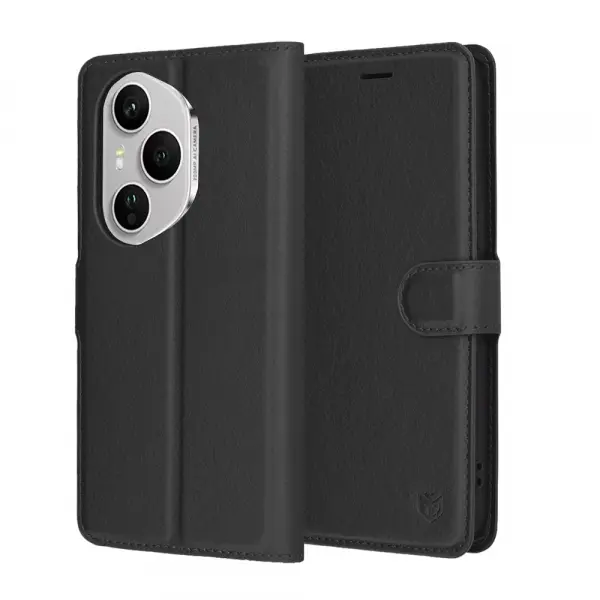 Husa pentru Honor 400 Pro, Techsuit, Leather Folio, Neagra