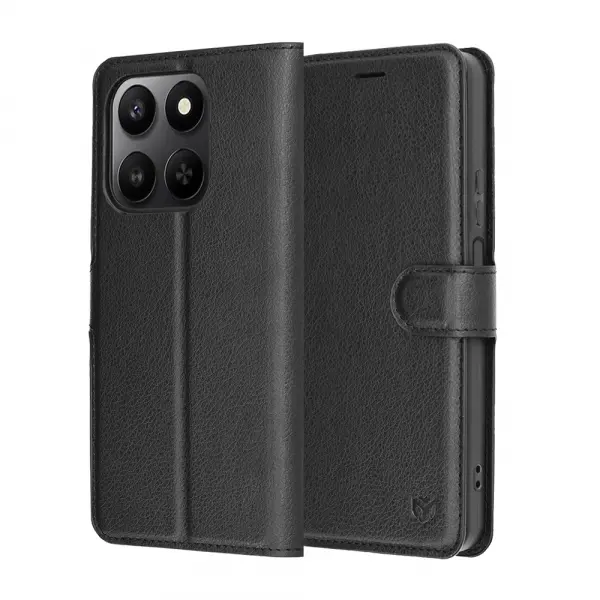 Husa pentru Honor 400 Smart 4G / X7d 4G / 400 Smart 5G, Techsuit, Leather Folio, Neagra